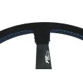 Kierownica sportowa FMIC.Pro Track zamszowa 350mm odsadzenie 90mm niebieska-4