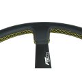 Kierownica sportowa FMIC.Pro Track skórzana 350mm odsadzenie 90mm żółta-4