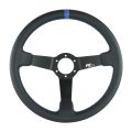 Kierownica sportowa FMIC.Pro Track skórzana 350mm odsadzenie 90mm niebieska-3