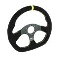 Kierownica sportowa FMIC.Pro D-Shape zamszowa 325mm odsadzenie 42mm żółta-3