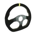 Kierownica sportowa FMIC.Pro D-Shape zamszowa 325mm odsadzenie 42mm żółta-6