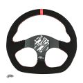 Kierownica sportowa FMIC.Pro D-Shape zamszowa 325mm odsadzenie 42mm czerwona