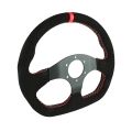 Kierownica sportowa FMIC.Pro D-Shape zamszowa 325mm odsadzenie 42mm czerwona-6