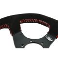 Kierownica sportowa FMIC.Pro D-Shape zamszowa 325mm odsadzenie 42mm czerwona-4