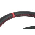 Kierownica sportowa FMIC.Pro D-Shape skórzana 325mm odsadzenie 42mm czerwona