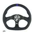 Kierownica sportowa FMIC.Pro D-Shape skórzana 325mm odsadzenie 42mm niebieska-2