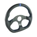 Kierownica sportowa FMIC.Pro D-Shape skórzana 325mm odsadzenie 42mm niebieska-3