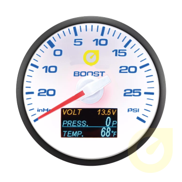 Auto Gauge 60mm - 4w1 Wskaźnik doładowania napięcia ciśnienia i temperatury oleju