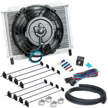 Davies Craig DC698 zestaw chłodnicy oleju skrzyni biegów 23 Plate 8" Fan Combo 12V