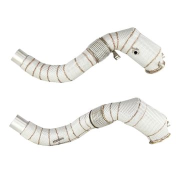 Downpipe FMC.Pro BMW F15 F16 X5 50ix X6 50ix 4.0 4.4L N63B 2015- z katalizatorem i osłoną termoizolacyjną inconel