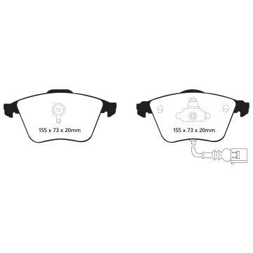 DP81946RP1 Sportowe klocki hamulcowe RP-1 Racing EBC Brakes Audi S3 8P PR-1ZK TT quattro 8J Volkswagen Golf Mk6 Scirocco Audi TT quattro TTS quattro Volkswagen Golf R Mk6 Scirocco R Golf Mk6 R