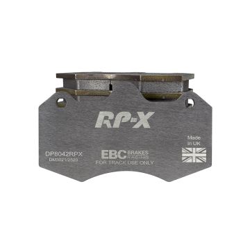 DP8042RPX Sportowe klocki hamulcowe RP-X Racing EBC Brakes Aston Martin Vanquish Vanquish S GINETTA F400 G60 Lotus Evora MORGAN Plus 8 Aero 8 Aero Coupe Aeromax Aero Supersports VAUXHALL VXR8 VXR8 GTS Aston Martin Vanquish Vanquish S Lotus Evora MORGAN Ae