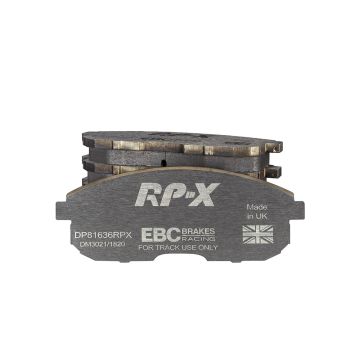 DP81636RPX Sportowe klocki hamulcowe RP-X Racing EBC Brakes Nissan Pulsar Stagea M35 350Z Infiniti G20 G35 I30 I35 Nissan Altima Cube Juke Maxima Sentra Versa Versa Note 350Z Skyline V35 Altima L32 Sentra SE-R