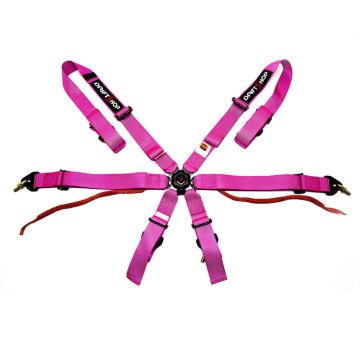DriftShop 6 Point Harness Pink FIA Approved 8853