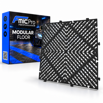 Podłoga modułowa panelowa FMIC.Pro do garażu warsztatu 40x40cm 20mm Czarny