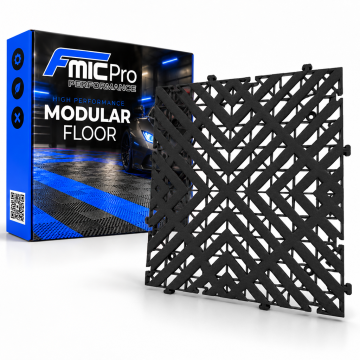 Podłoga modułowa panelowa FMIC.Pro do garażu warsztatu 40x40cm 30mm Czarny