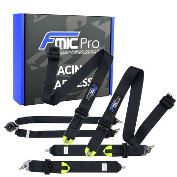 Pasy sportowe FMIC.Pro FIA 2031 8853-2016 6-punktowe 3"x 3" Czarne