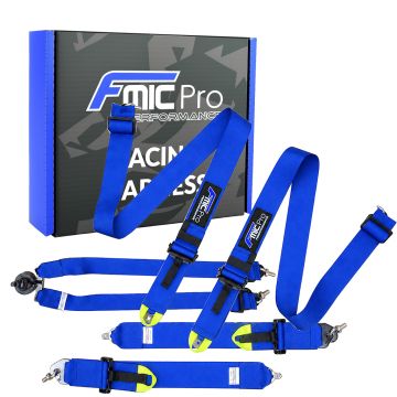 Pasy sportowe FMIC.Pro FIA 2031 8853-2016 6-punktowe 3"x 3" Niebieskie