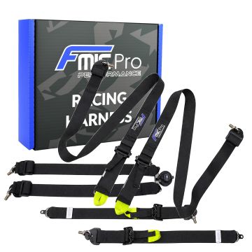 Pasy sportowe FMIC.Pro FIA 2031 8853-2016 6-punktowe 2"x 2" Czarne