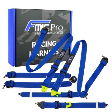 Pasy sportowe FMIC.Pro FIA 2031 8853-2016 6-punktowe 2"x 2" Niebieskie