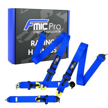Pasy sportowe FMIC.Pro FIA 2031 8854/98 4-punktowe 3"x 3" Niebieskie
