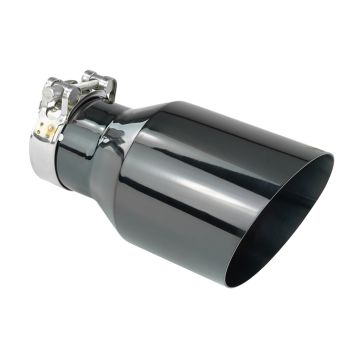 Nierdzewna końcówka wydechu tłumika Fmic.Pro średnica 100mm montażowa 80mm Czarna 