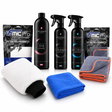 FMIC.Pro x FRESSO Clean & Care Kit - zestaw do kompleksowego mycia i pielęgnacji auta Mycie wstępne wnętrze i ochrona lakieru