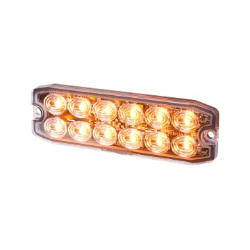Lampa Ostrzegawcza Kogut LED Purelux Strobe Ultra Slim 12V 24V 111mm 15W