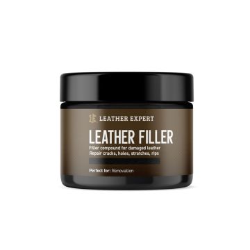 Leather Expert Leather Filler Black czarna elastyczna szpachla do naprawy ubytków i pęknięć w skórze 25ml