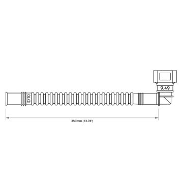 Nuke Performance Pre-Assembled In Tank Fuel Hose with SAE Quick Connect 350mm SAE 9.49 90" to ID10