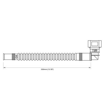 Nuke Performance Pre-Assembled In Tank Fuel Hose with SAE Quick Connect 350mm SAE 7.89 90" to ID8