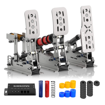 Pedalbox Pedały SIMSONN Plus X Racing Simracing Symulator - Srebrny