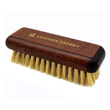 Leather Expert szczotka do czyszczenia skóry z naturalnym włosiem 11cm