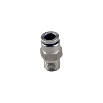 Nypel adapter Turbosmart prosty 1/8 NPT Pushloc 1/4 stal nierdzewna
