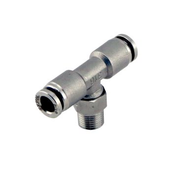 Nypel adapter Turbosmart t-piece 1/8 NPT Pushloc 1/4 stal nierdzewna