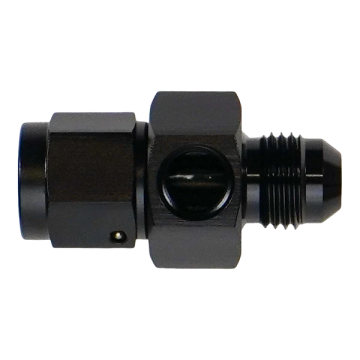 Adapter 6AN męski Flare na żeński Flare Swivel z portem 1/8" NPT DeatschWerks