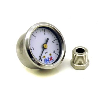 Fuel Pressure Gauge 0-15 PSI with Adaptor Nitrous Express NX 15511 USA-NX-15511 249,99 zł