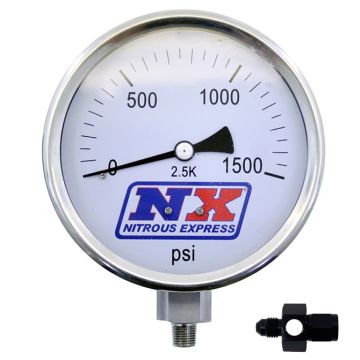 4 Inch Nitrous Pressure Gauge (Liquid Filled) with 6AN Adapter Nitrous Expresss NX 15542 USA-NX-15542 430,00 zł