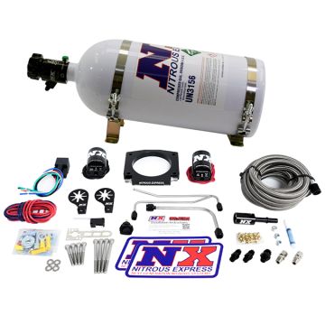 LS Single Entry 90mm Plate Hardline System with 10Lb Bottle (50-400Hp) Nitrous Express NX 20934S-10