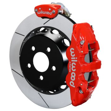 Wilwood 140-13888-R AERO4-MC4 Big Brake Parking Zestaw hamulcowy tylny 14.00 czerwony Ford