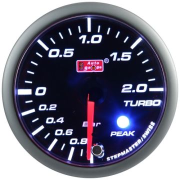 Auto Gauge Wskaźnik Boost niebieski