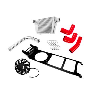 Dedykowany zestaw montażowy intercoolera Nissan Patrol Top Mount  - 3.0D M57 Czerwony