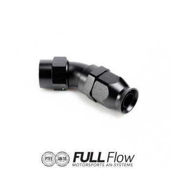 Nuke Performance Full Flow PTFE Hose End Fitting 45 Degree AN10