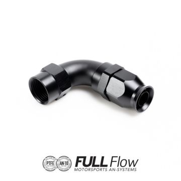 Nuke Performance Full Flow PTFE Hose End Fitting 90 Degree AN8
