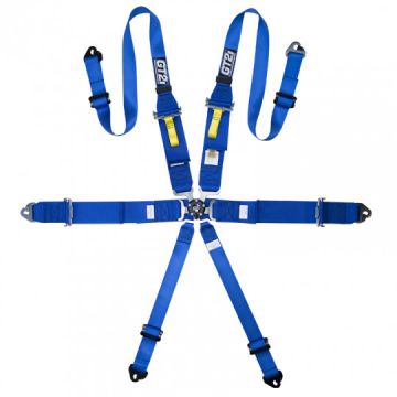 Pasy bezpieczeństwa GT2I Race 6 punktowe FIA 8853-16 Niebieskie