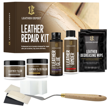 Leather Expert Repair Kit zestaw do naprawy ubytków pęknięć i rozdarć skóry 150ml