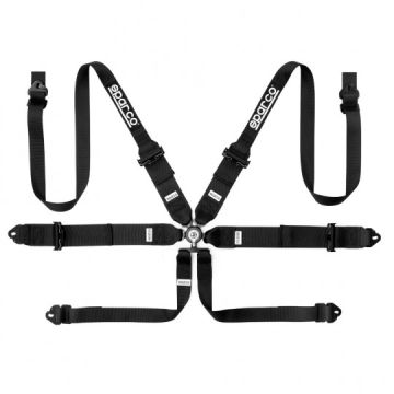 Pasy bezpieczeństwa Sparco 3"-2" 6 punktowe FIA 8853-2016 Czarne