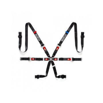 Pasy bezpieczeństwa Sparco H-9 Evo 2" 6 punktowe FIA 8853-2016 Czarne