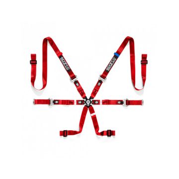 Pasy bezpieczeństwa Sparco H-9 Evo 2" 6 punktowe FIA 8853-2016 Czerwone