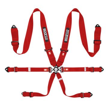 Sparco Competition Harness H-3 6-Point 3" Red FIA Approved 8853-2016 04834HPDRAC.R 1 224,99 zł